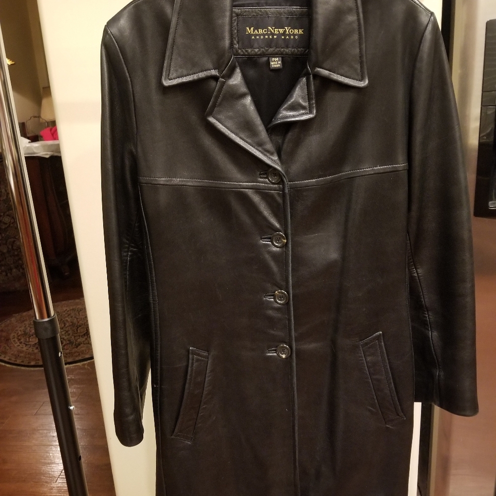 Andrew Marc Black Leather Jacket